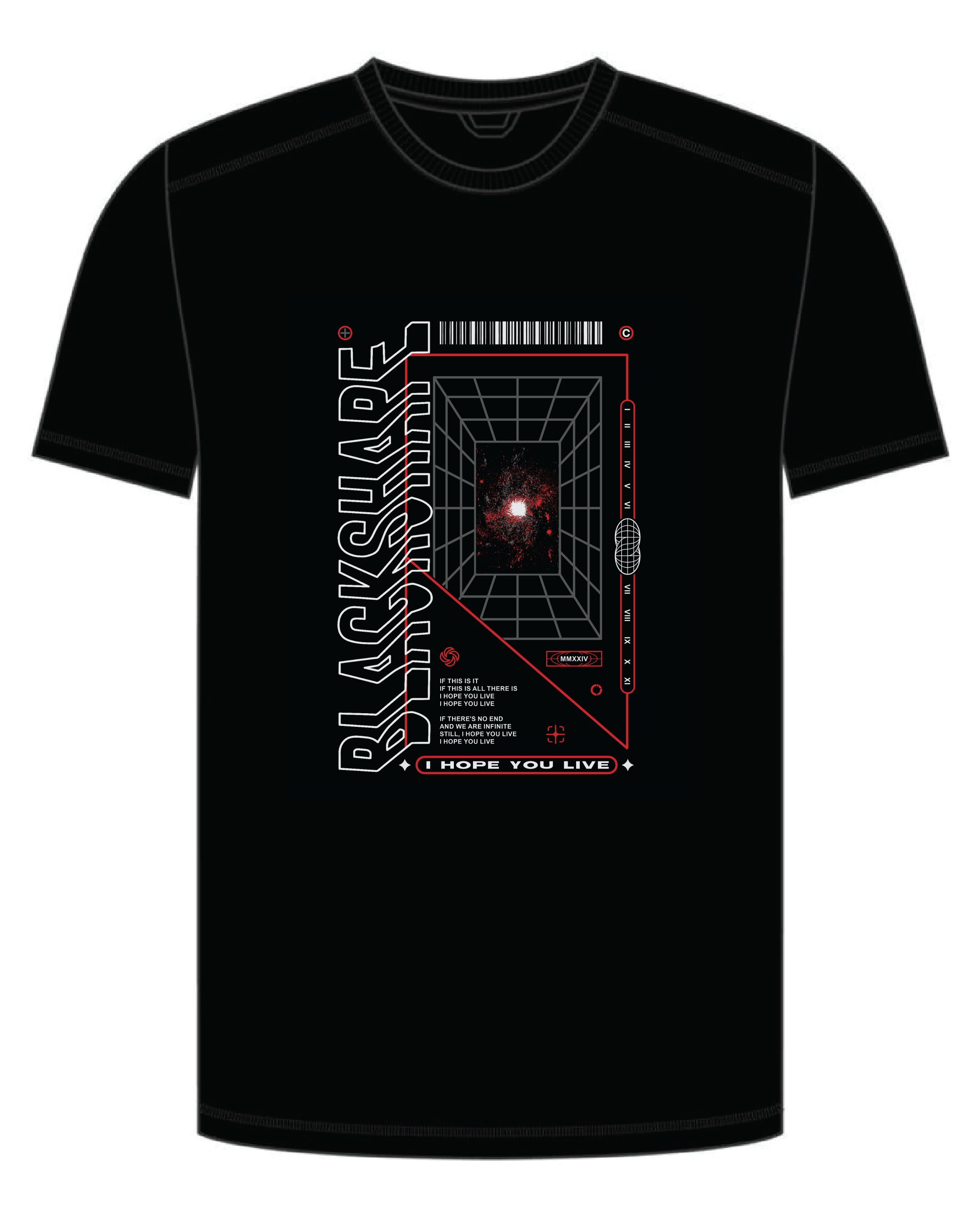 ITIIITIATIIHYLIHYL DELUXE TEE - BLACKSHAPE