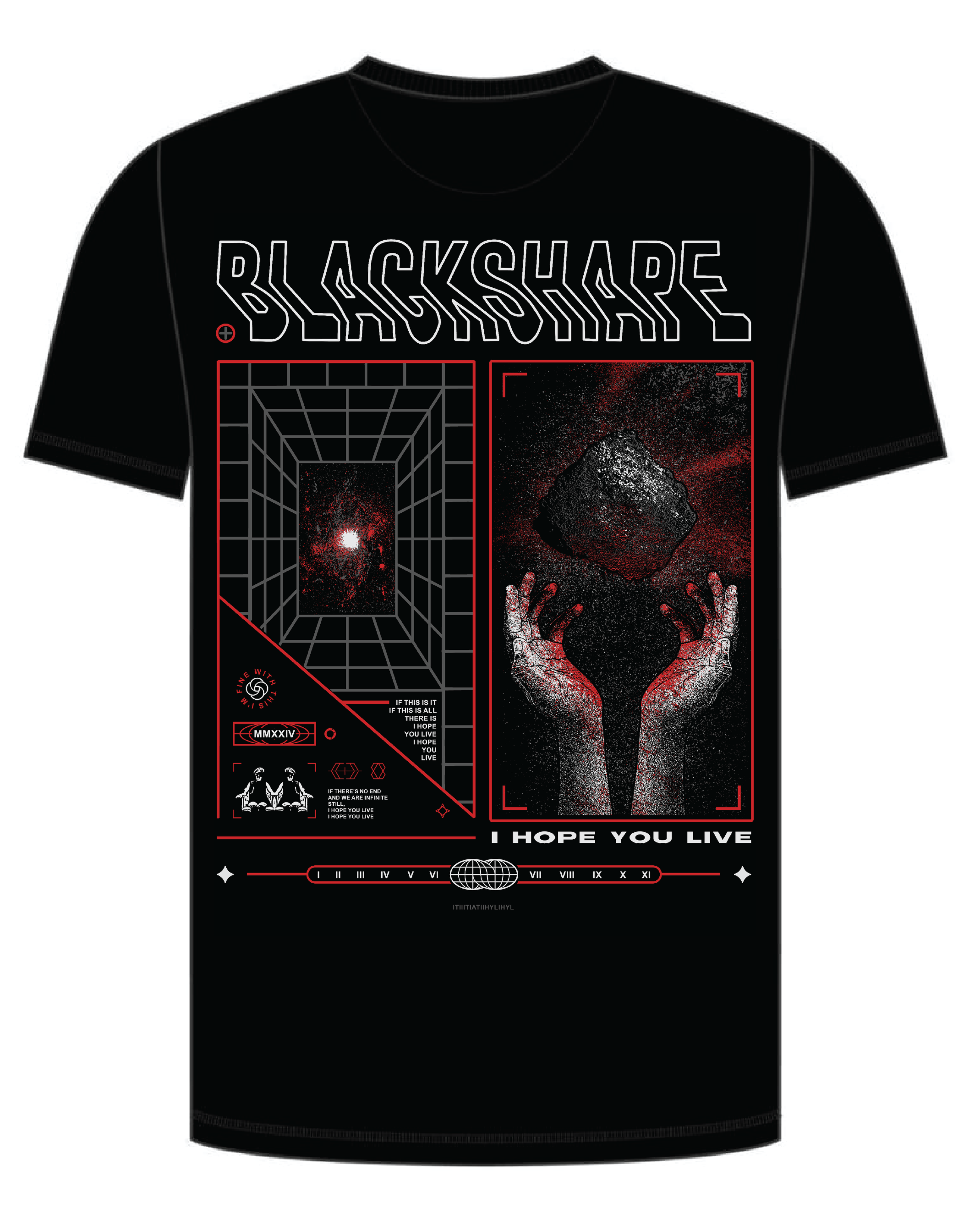 ITIIITIATIIHYLIHYL DELUXE TEE - BLACKSHAPE