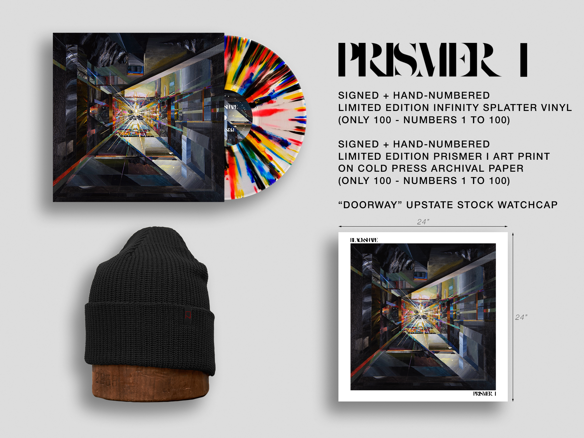 SIGNED + NUMBERED PRISMER I PREMIUM BUNDLE (INFINITY SPLATTER VINYL+POSTER+WATCHCAP)