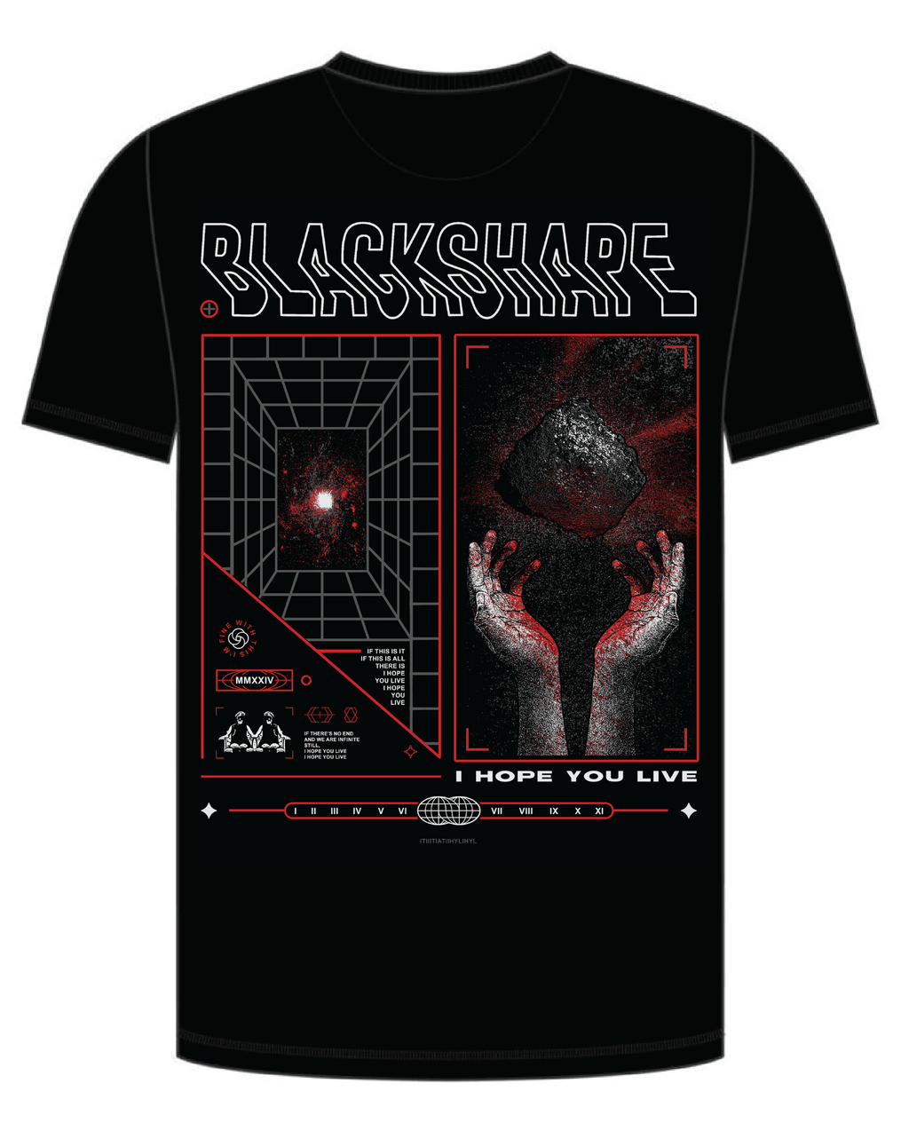 ITIIITIATIIHYLIHYL DELUXE TEE - BLACKSHAPE